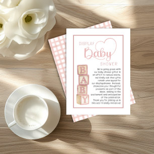 Dusty Rose Display Shower Card Unwrapped Gifts