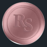 Dusty Rose Double Monogram Wedding Wax Seals<br><div class="desc">These elegant traditional style serif 2 Letter double Monogram Faux Wax Seal Stickers in the Dusty Rose colorway will make the perfect finishing touch to your save the dates, wedding invitations, or other special occasion stationery. Seal your envelopes or favour bags easily and beautifully with the look of real melted...</div>
