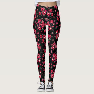 dusty rose elegant leggings design