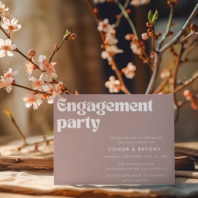 Dusty Rose Engagement Party Invitation (Creator Uploaded)