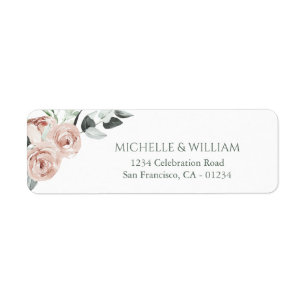 Dusty Rose Eucalyptus Greenery Floral Label