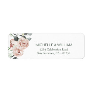Dusty Rose Eucalyptus Simple Floral Label