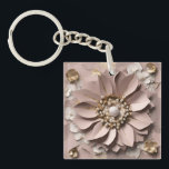 Dusty Rose Floral - Acrylic Keychain<br><div class="desc">Dusty Rose Floral - Acrylic Keychain
Design 01
A perfect little gift!</div>