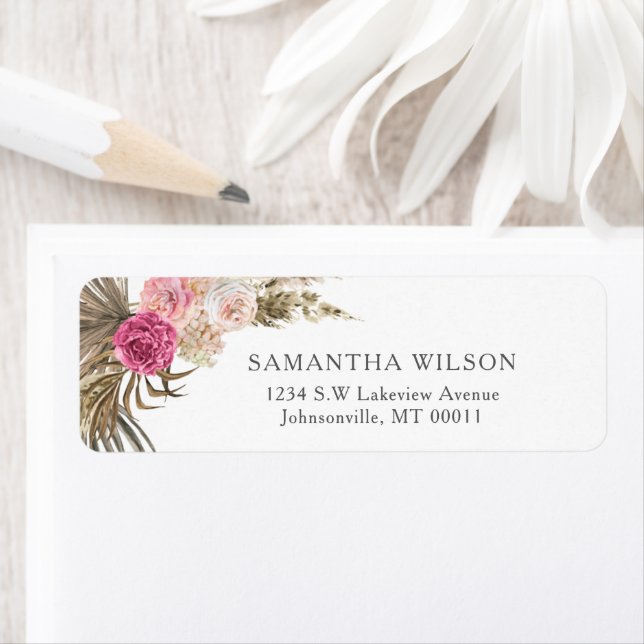 Dusty Rose Floral Boho Mariage (En situation)