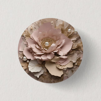 Dusty Rose Floral - Button