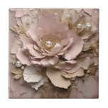 Dusty Rose Floral - Ceramic Tile<br><div class="desc">Dusty Rose Floral - Ceramic Tile
Design 03
A perfect little gift!</div>