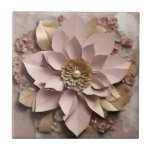 Dusty Rose Floral - Ceramic Tile<br><div class="desc">Dusty Rose Floral - Ceramic Tile
For Wooden Keepsake Box
Design 04
A perfect little gift!</div>