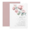 Dusty Rose Floral Elegant Minimal Bridal Shower
