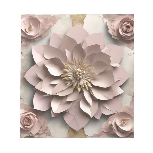 Dusty Rose Floral - Notepad (Front)