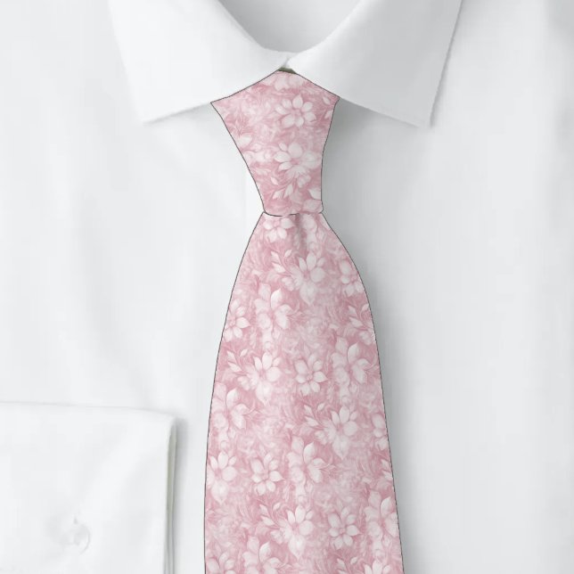 Dusty Rose Floral Tie (Creator Uploaded)
