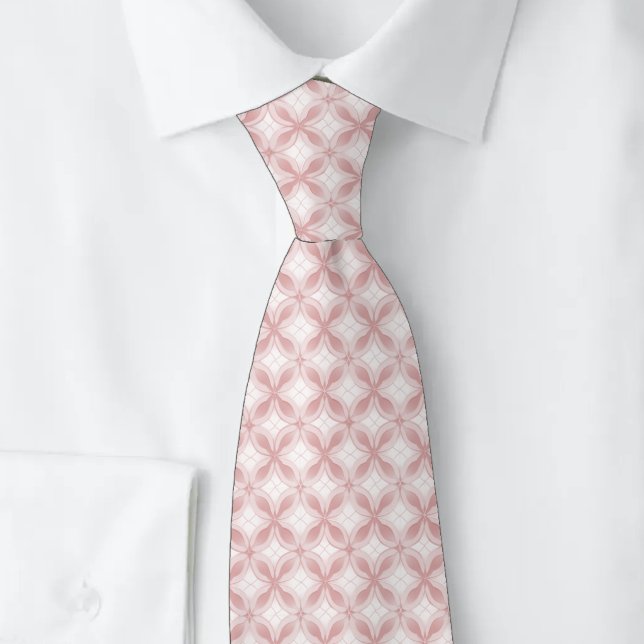 Dusty Rose Geometric Floral Tie (Creator Uploaded)