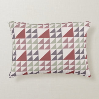Dusty Rose Geometric Quilt Pattern Throw Pillow