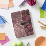 Dusty Rose Glitter and Leopard Skin iPad Pro Cover<br><div class="desc">Dusty Rose Glitter and Leopard Skin Pattern. iPad Cover ready for you to customize. ⭐This Product is 100% Customizable. *****Click on CUSTOMIZE BUTTON to add, delete, move, resize, changed around, rotate, etc... any of the graphics or text or use the fill in boxes. ⭐99% of my designs in my store...</div>