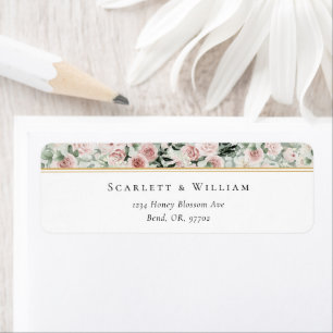 Dusty Rose Gold Sage Green Mariage Adresse de reto
