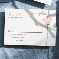 Dusty Rose Gold Sage Green Vintage Wedding RSVP