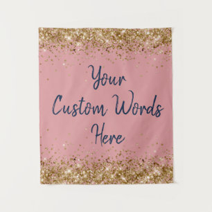 Dusty Rose Her Backdrop Birthday Party Photo Booth Tapestry