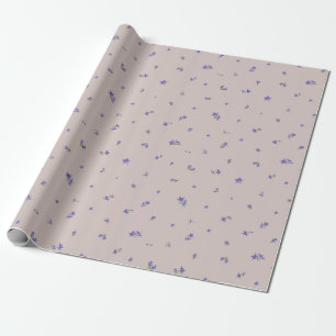 Dusty Rose Japanese Balloon Flower Floral Pattern Wrapping Paper