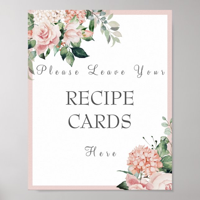 Dusty Rose Leave your recipe card here Poster (Front)