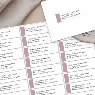 Dusty Rose Mariage 30 Étiquettes de adresse invité