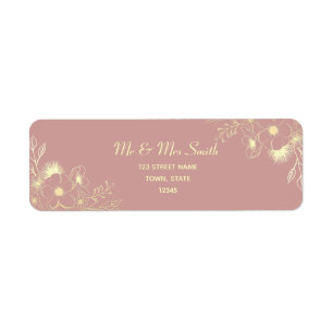 Dusty Rose Mariage Adresse de retour
