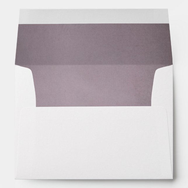 Dusty Rose Mauve Pink Interior Wedding Invitation Envelope (Back (Bottom))