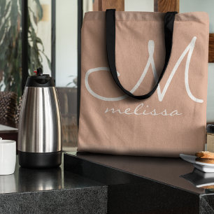 Dusty Rose Medium Tote Bag With Her Name