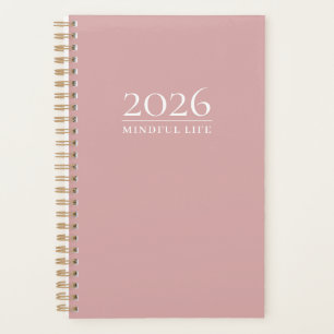 Dusty Rose Minimal Planner Custom Year, Title &