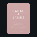 Dusty Rose Minimalist Modern Wedding Save the Date Magnet<br><div class="desc">Dusty Rose Minimalist Modern Wedding Save the Date Magnet. Personalize this save the date card with your details,  message and other information.</div>