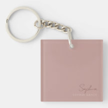 Dusty Rose Modern Handwritten Script Personalized 