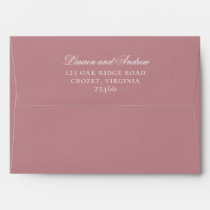 Dusty Rose Modern Minimalist Envelope