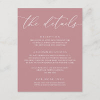 Dusty Rose Modern Minimalist Wedding Enclosure Car