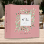 Dusty Rose Monogram Greenery Wedding Photo Album  Binder<br><div class="desc">Botanical watercolor greenery monogram initials dusty rose wedding photo binder. Personalize with your monogram initials,  special date,  and name to create a beautiful elegant binder that is unique to you. Designed by Thisisnotme©</div>