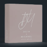 Dusty Rose Monogram Photo Album Binder<br><div class="desc">Preserve your precious memories with this modern and minimalist dusty rose photo album binder featuring a unique brush script 2 initial monogram with the couple's name and "photo album" text below in a light grey modern sans serif font. Customize the spine text to create a personalized and elegant keepsake. Perfect...</div>