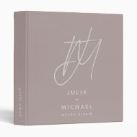 Dusty Rose Monogram Photo Album Binder