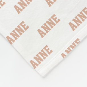 Dusty Rose Name Simple Pattern Fleece Blanket