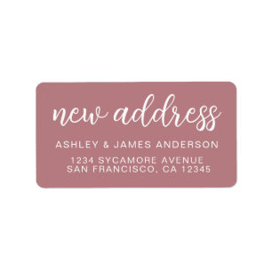 Dusty Rose New Address Label