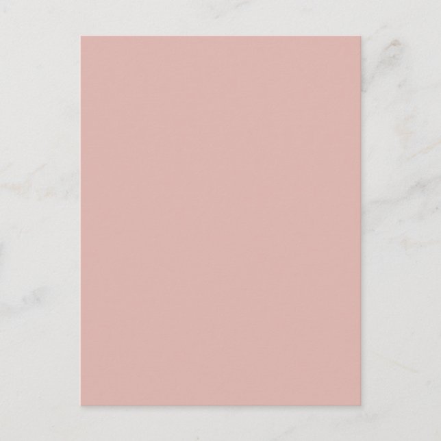 Dusty Rose Pale Pink Solid Trend Colour Background Postcard (Front)