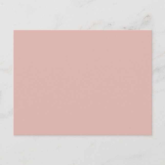 Dusty Rose Pale Pink Solid Trend Colour Background Postcard (Front)