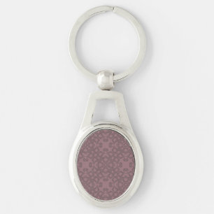 Dusty rose pattern keychain