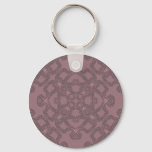 Dusty rose pattern keychain