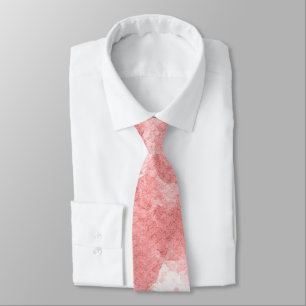 Dusty Rose Peach Watercolor Marble Texture Tie