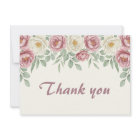 Dusty Rose Peony Bridal Shower Thank You Card
