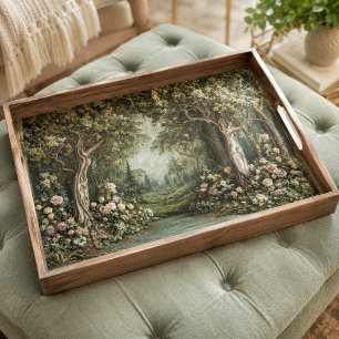 Dusty Rose Peony Enchanted Forest Path Tissue Paper