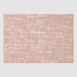 Dusty Rose Personalized Name  Tissue Paper