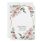 Dusty Rose Pink and Gold Floral Greenery Wedding