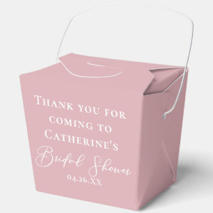 Dusty Rose Pink Chic Custom Bridal Shower Fortune Favor Box
