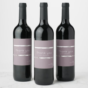 Dusty rose pink customizable engagement wine label
