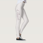 Dusty rose pink engagement bride to be leg leggings<br><div class="desc">Dusty rose pink engagement bride to be gift t-shirt. This beautiful antique classic floral collection will be perfect for an indoor or outdoor garden celebration for a wedding, bridal shower, baby shower or a country style celebration. Just modify it the way you like it, the entire collection is customizable. Enjoy...</div>