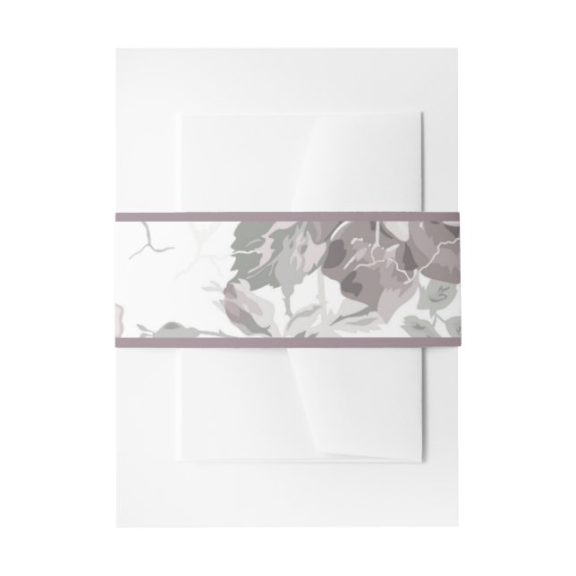 Dusty rose pink engagement invitation belly band (Front Example)