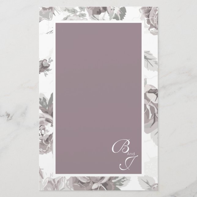 Dusty rose pink engagement stationery (Front)